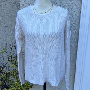 💚Madewell Ivory Covertible Turtleneck Sweater Women's Size S